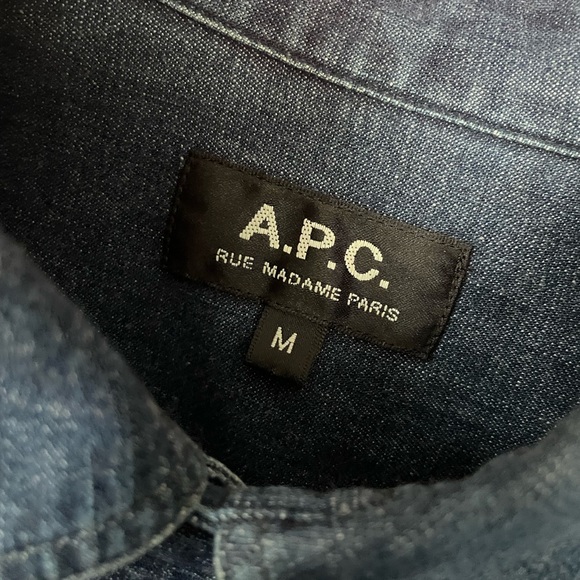 A.P.C. Men’s Denim Shirt - Medium - Picture 2 of 3